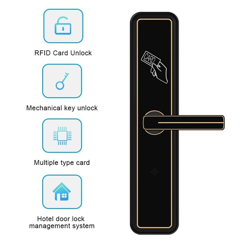 현명한 인식기 RFID 카드 도어 록 호텔룸은 호텔을 위한 알루미늄합금을 잠급니다