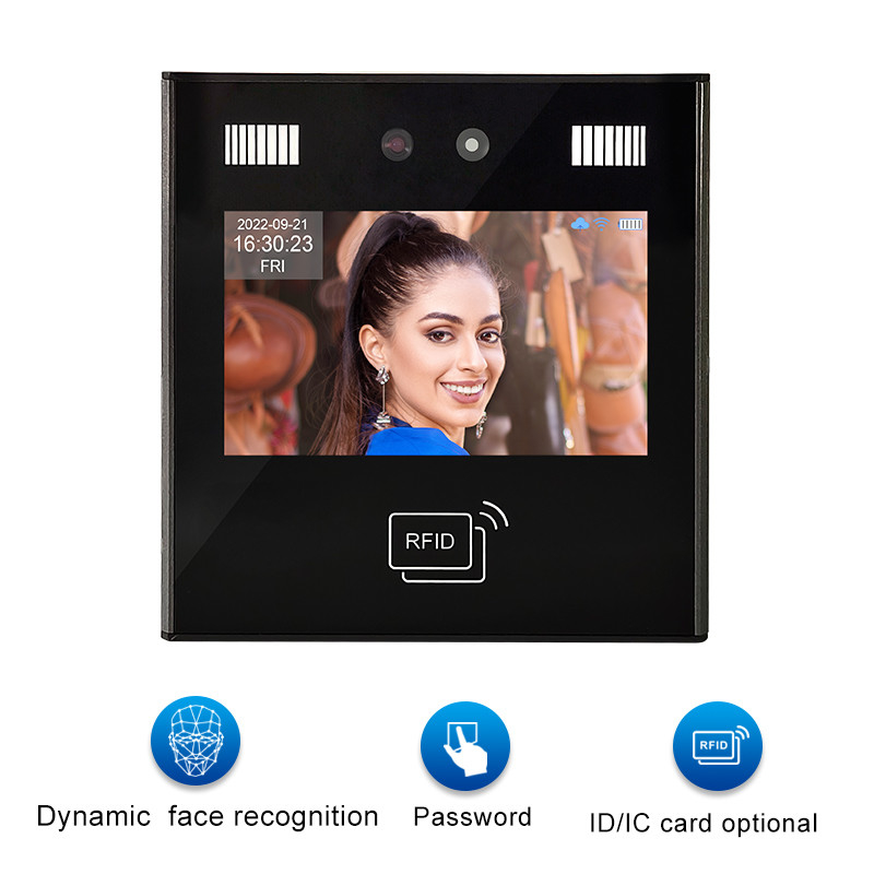 Tcp / Ip 카드 리더 동적 생체인식 얼굴 인식 장치 무료 Adms 클라우드 소프트웨어