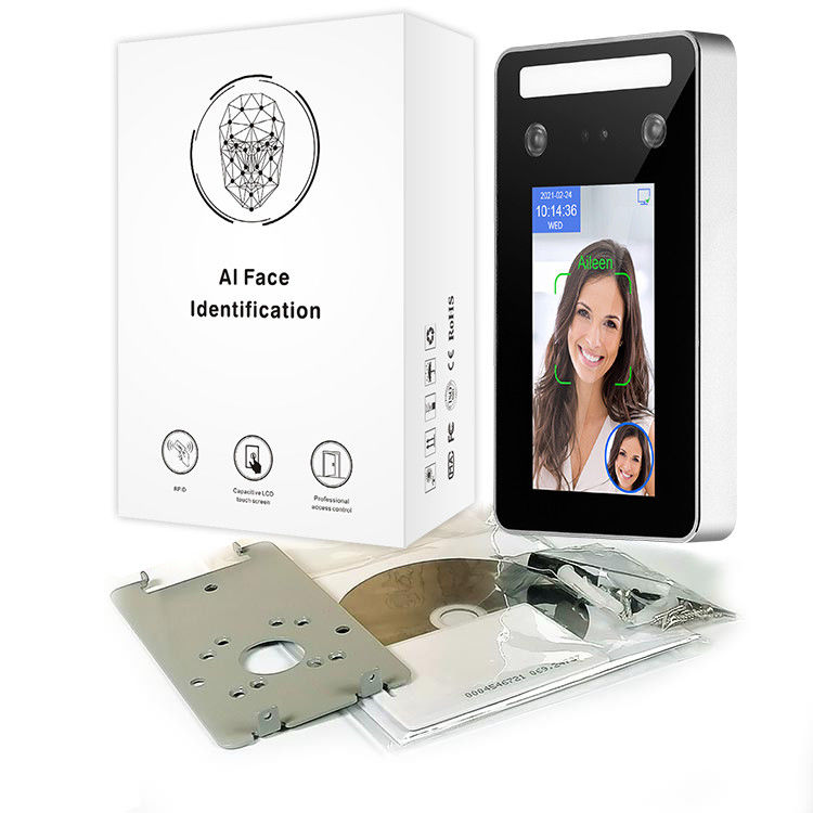 5.0 인치 얼굴 인식 접근 제한 체계 RFID QR 부호 시간 기록