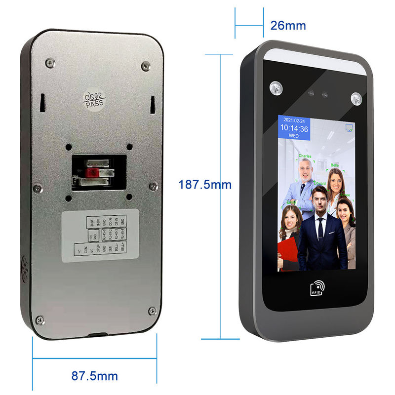DC12V 얼굴 인식 참석 기계 AI06 가시 광선 QR 암호