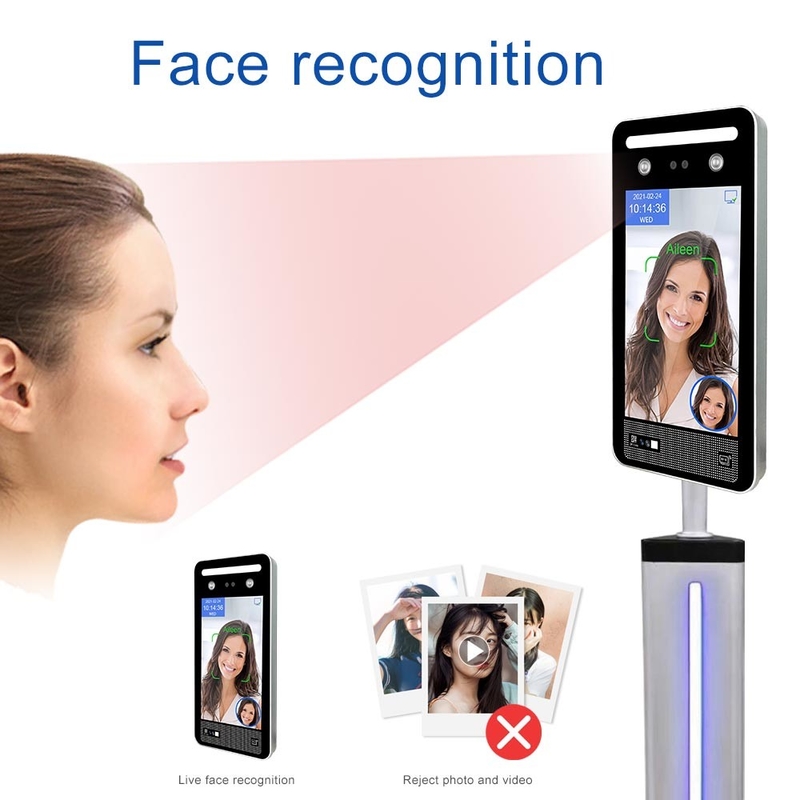 건강 디지털 방식으로 EU 녹색 통행 스캐너 8 인치 얼굴 인식 접근 제한
