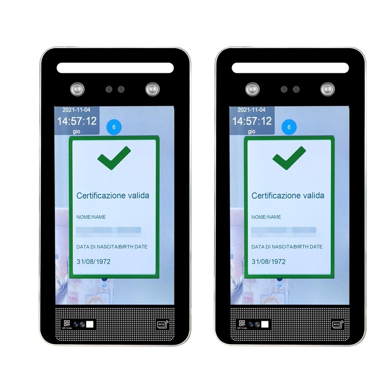 EU C19 Verifica Green Pass QR 코드 리더 안면 인식 온도계