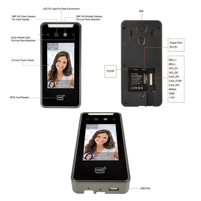 5000 얼굴 용량 와이파이 클라우드 소프트웨어 직원 카드 시간 시계 생체 얼굴 기계 참석 백업 배터리