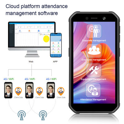 5.5인치 터치 스크린 、 0.3초 빠른 얼굴 인식 출퇴근 단말기 - 모바일 출퇴근용 5000명 얼굴 용량