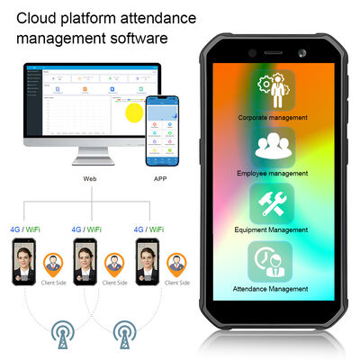 4G 휴대용 옥외 안드로이드 안면 인식 출퇴근 기록기