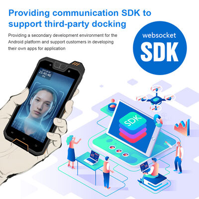 Portable Handheld Face Recognition Device with GPS NFC QR Code Scanner and IP68 Rugged Design for Mobile Attendance