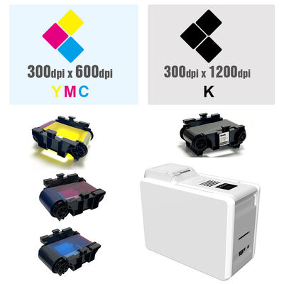 PVC ID 카드 인쇄용 열 승화 및 300DPI 해상도를 갖춘 양면 인쇄 카드 프린터