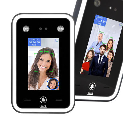 4.3 인치 얼굴 감지 생체 인식 기계 QR 코드 근태 출입 통제