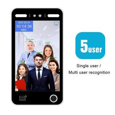 출석을 위한 생체 인식 지문 AI 얼굴 인식 접근 제한 시스템