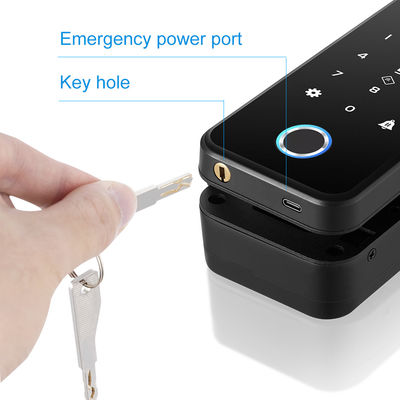 알루미늄 ABS 투야 스마트 잠금장치 얼굴 인식 지문 무프레임형 안경 도어 록